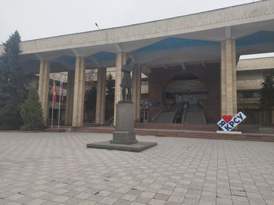 Main building of KRSU on Kiev Street, Bishkek, 2024
