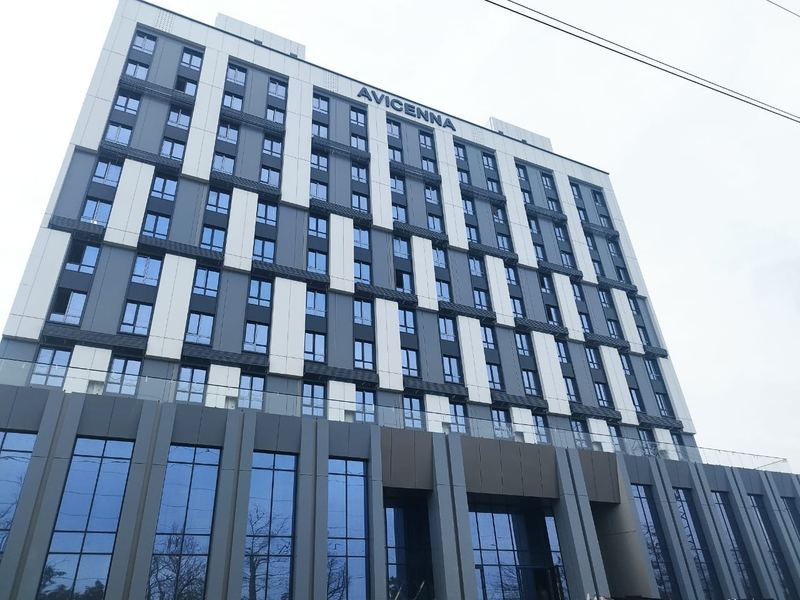 New academic building of Avicenna International Medical University at Shabdan Baatyr Avenue 2/18, Bishkek, 2025